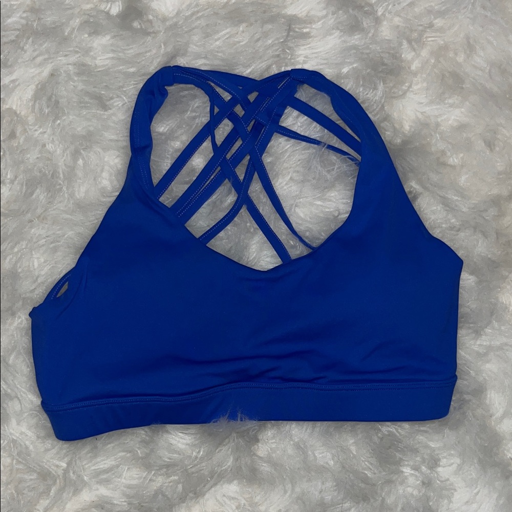 Gianni Bini Royal Blue Strappy Sports Bra